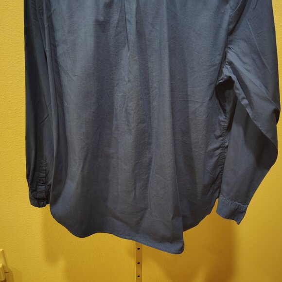 Apt. 9 Women's Button Front Collared Blouse Size XL Blue Solid - Picture 10 of 11